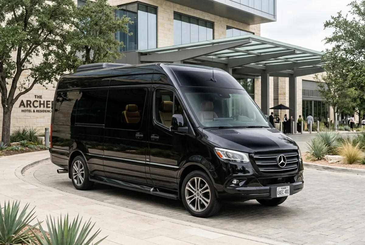 Executive passenger van for group transportation